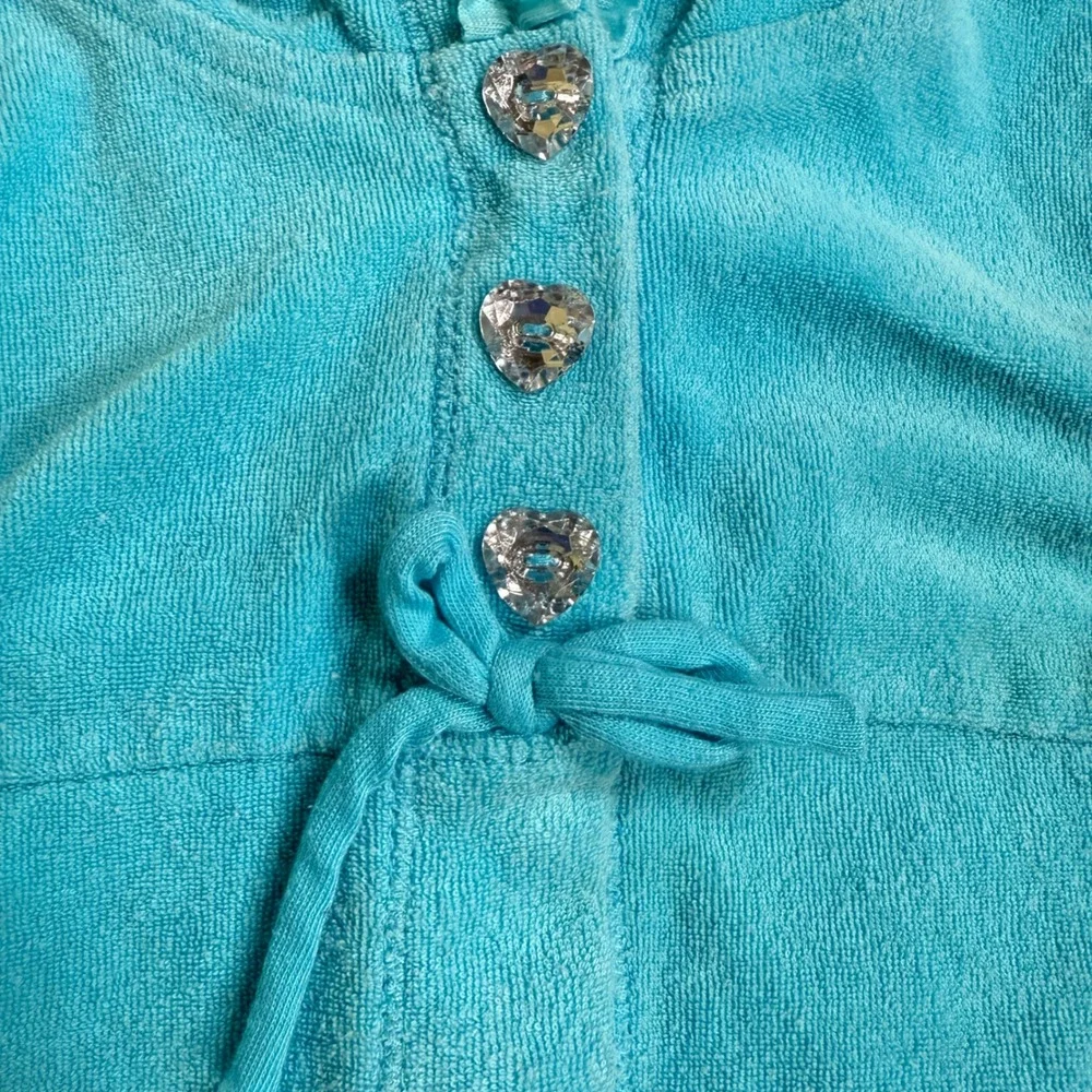 Disney Store little mermaid Ariel Swim Cover Up 5/6 Blue Embroidered vtg Hooded